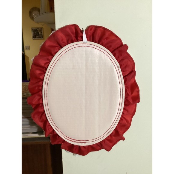 Vintage Ruth Morehead Christmas Wall Hanging Lace Holly Baby And Kitten & Bear - Picture 9 of 13